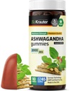 BIO KRAUTER Ashwagandha Gummies pour les femmes et les hommes - 2000 mg de force - 90 Chews pour le soutien de l'humeur - Suppléments Chewable Ashwagandha - Vegan - Mango Flavor