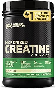 Alimentation optimale Poudre monohydratée micronisée en créatine, non aromatisée, 240 portions, 1200 grammes (paquetage mai Vary)