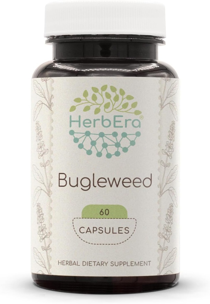HerbEra Bugleweed 60 gélules, 400 mg, faites avec de l'herbe séchée (Lycopus Virginicus)