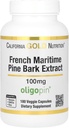 California Gold Nutrition Extrait d'écorce de pin, Maritime française, Oligopin, Polyphénol antioxydant, 100 mg, 180 Capsules de Veggie