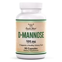 Double Wood Complements D Mannose 500mg Capsules, 90 Nombre (D-Mannose pour la santé des urines et le doublon, aide à la prévention de l'ITU) Vegan Safe, non-OGM, sans gluten