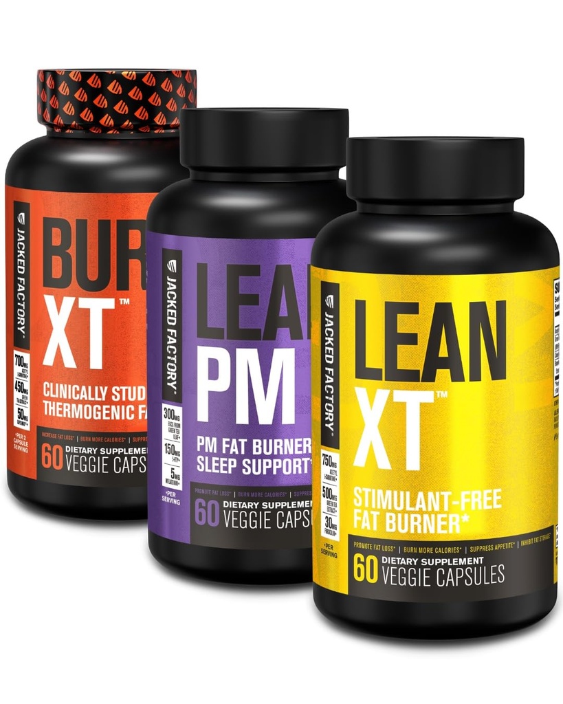 Burn-XT brûleur de graisse thermogénique, lean PM brûleur de graisse nocturne et aide au sommeil, lean-XT brûleur de graisse sans caféine