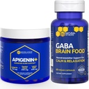 GABAS NATURELS GABA Brain Food + Supplément Apigenin pour le sommeil - Soutient la relaxation et le sommeil* - 180 Capsules totales