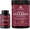 Ancient Nutrition Multi collagène Capsules avancées, Muscle, 90 Compte + poudre de protéines multi collagène, Sans saveur, 45 portions