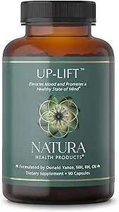 Supplément haut de gamme de produits de santé Natura - encourage l'humeur positive et les perspectives mentales - avec Ashwagandha, St. John's Wart, Vitamines B6 & B12, L-tryptophane, Folate, L-tyrosine (90 capsules)