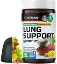 BIO KRAUTER Lung Detox Gummies - 60 Vegan Chews - Lung Cleanse Supplement w/Vitamin C & Mullein Leaf Blend - Respiratory Support