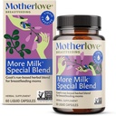 Motherlove Plus Mélange spécial de lait (60 capsules liquides) Supplément d'allaitement à base de plantes avec/vote , Rue pour construire tissu mammaire et soutenir l'approvisionnement en lait maternel — non-OGM, herbes biologiques, végétalien, casher, sans soja