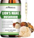 Lions Mane Liquide - Soutien du cerveau, énergie, mémoire et focus - Supplément Lions sans sucre et sans alcool - 2 Fl OZ, 2 mois d'approvisionnement
