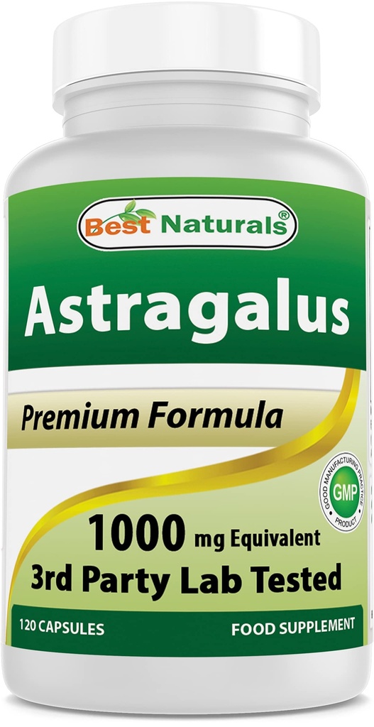 Best Naturals Astragalus Capsule, 1000 mg, 120 Nombre
