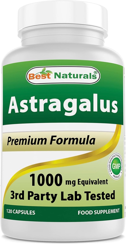 Best Naturals Astragalus Capsule, 1000 mg, 120 Count