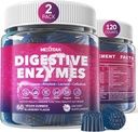 Enzymes digestifs pour les femmes et les hommes Gummies w/ Probiotiques, Papaya, Bromelain, Ginger - Bloating Relief & Gut Health Supplément à croquer Digest Protéines Carbes laitiers Végéties Graisses, Vegan sans sucre, 120Cts