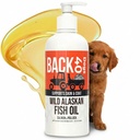 BACK 40 Chiens Huile de poisson sauvage de l'Alaska pour chiens, peau et manteau Supplément pour chiens et chats, Oméga-3-Rich Salmon and Pollock Oil, EPA & DHA Huile de saumon pour chiens pour cerveau, coeur et articulations 16 fl oz (473 ml)