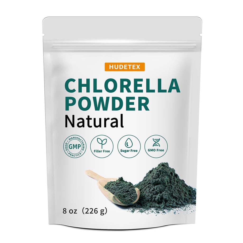 Poudre de Chlorella Poudre de chlorophylle naturelle, soutient le système immunitaire et la fonction hépatique, garder la jeunesse, végétalien, riche en protéines végétales et vitamines, 8 oz.