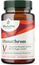 Éléments nutritifs bioactifs CinnaChrom Dietary Supplement — Picolinate de chrome, Capsules de cannelle — Ingrédients naturels pour la santé générale — Supplément végétal, sans gluten, 120 Capsules