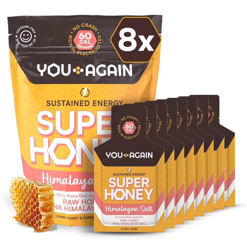 Vous encore une fois Super Honey Clean Energy Gel, Honey & Himalayan Salt.
