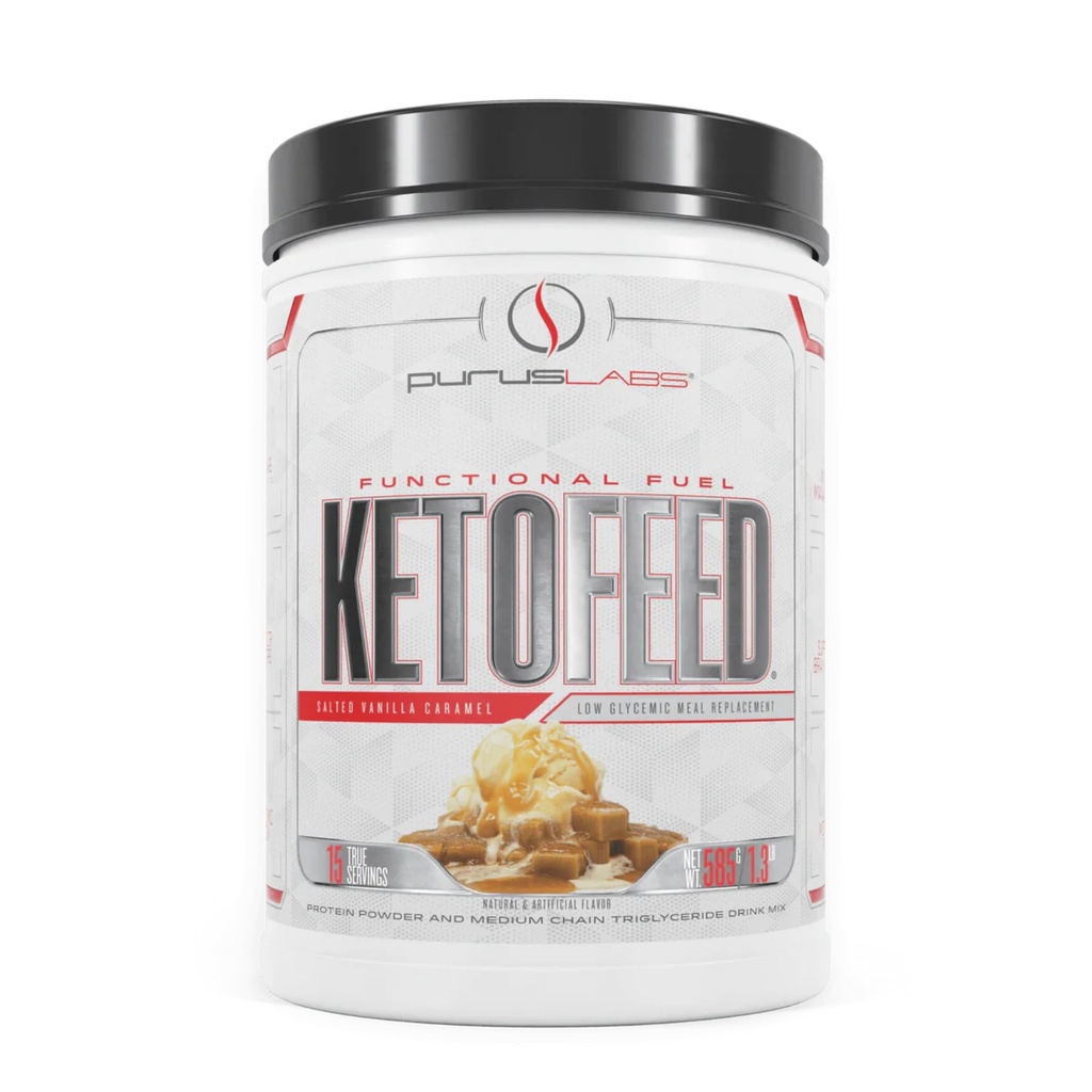 Purus Labs Protéines kéto-feed-de-l'acide kéto-de-l'acide kéto-de-l'acide glycémique Remplacement des repas à faible teneur en glucides, 0 sucres