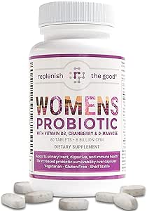 Probiotiques pour les femmes - soutient la santé digestive et vaginale avec D3, Prébiotiques et canneberge - se défend contre UTI et levure - 15x plus efficace que les capsules régulières (60 comte)