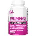 Evlution Nutrition Multivitamines pour femmes - Vitamines et minéraux à spectre complet, santé immunitaire, vitamine C et D, fer, zinc, antioxydants et bioflavonoïdes, peau, cheveux, os, santé oculaire, 120 comprimés, 60 jours