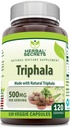 Secrets à base de plantes Triphala Supplément de 500 Mg par portion 120 Capsules Véggies non-OGM