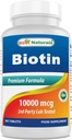 Meilleure biotine naturelle (aussi appelée vitamine B7), 10 000 mcg 365 Comprimés (365 Nombre (paquet de 1))