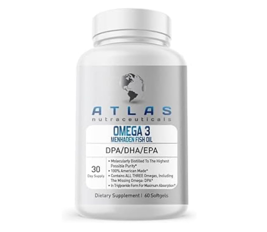 Huile de poisson Menhaden-Omega 3-60 Softgels