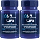 Extension de vie Super Ubiquinol CoQ10 avec soutien Mitochondrial amélioré, santé cardiaque et soutien à la production d'énergie cellulaire, Absorbable ultra, sans gluten, non-OGM, 100 mg, 60 softgels (paquet de 2)