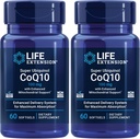 Life Extension Super Ubiquinol CoQ10 avec support Mitochondrial amélioré, ubiquinol CoQ10, shilajit, puissant soutien de la santé cardiaque et de la production d'énergie cellulaire, ultra-absorbable, sans gluten, 60 softgel