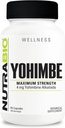 NutraBio Yohimbe (4mg)- Supplément de Yohimbe pour les hommes et les femmes- Yohimbe Bark Extract- 4mg- 90 capsules végétales