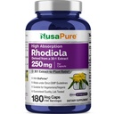 NusaPure Rhodiola Rosea 7 500mg 180 Capsules de légumes (non OGM, extrait 30:1, végétalien et sans gluten) Biopérine