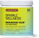 Sparkle Wellness VERISOL Bioactive Collagen Peptides hydrolysés , Supplément en poudre de collagène avec vitamine C et acide hyaluronique pour la santé des cheveux, de la peau et des ongles , Skin Boost Plus (Chocolate) [30-Serves]