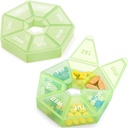2PCS Weekly Pill Organizer Large 7 Day Pill Box Organizer Daily Medicine Case for Vitamine Fish Oil Pills Suppléments Arthrite Friendly