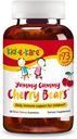NORTH AMERICAN HERB & SPICE Kid-e-kare Yummy Gummy Cherry Bears - 60 vraies baies de cerise - aide immunitaire quotidienne pour les enfants - avec P73 Oreganol et huile de graines noires - non-OGM - 30 portions