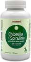 NANOWELL Chlorella & Spirulina 720 Tablets - Chlorella, Spirulina, Antioxidants, Vitamins, Rich in Proteins, Broken Cell Wall (720 Count)