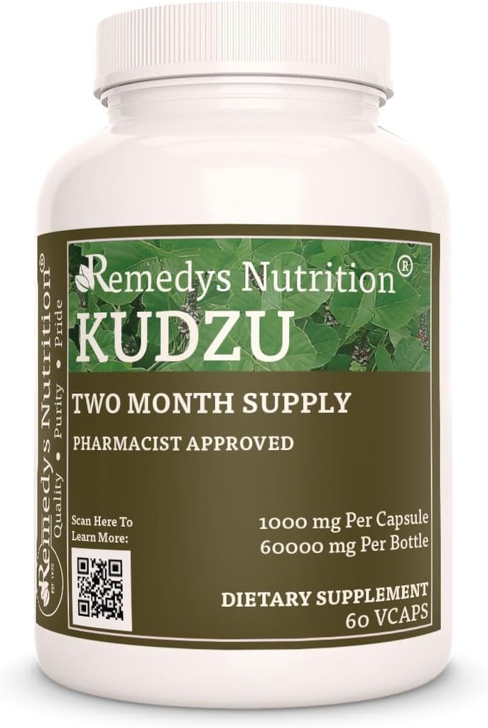 La nutrition de Remedy Kudzu Root, 1000mg, 60 Capsules végétaliennes complément alimentaire à base de plantes
