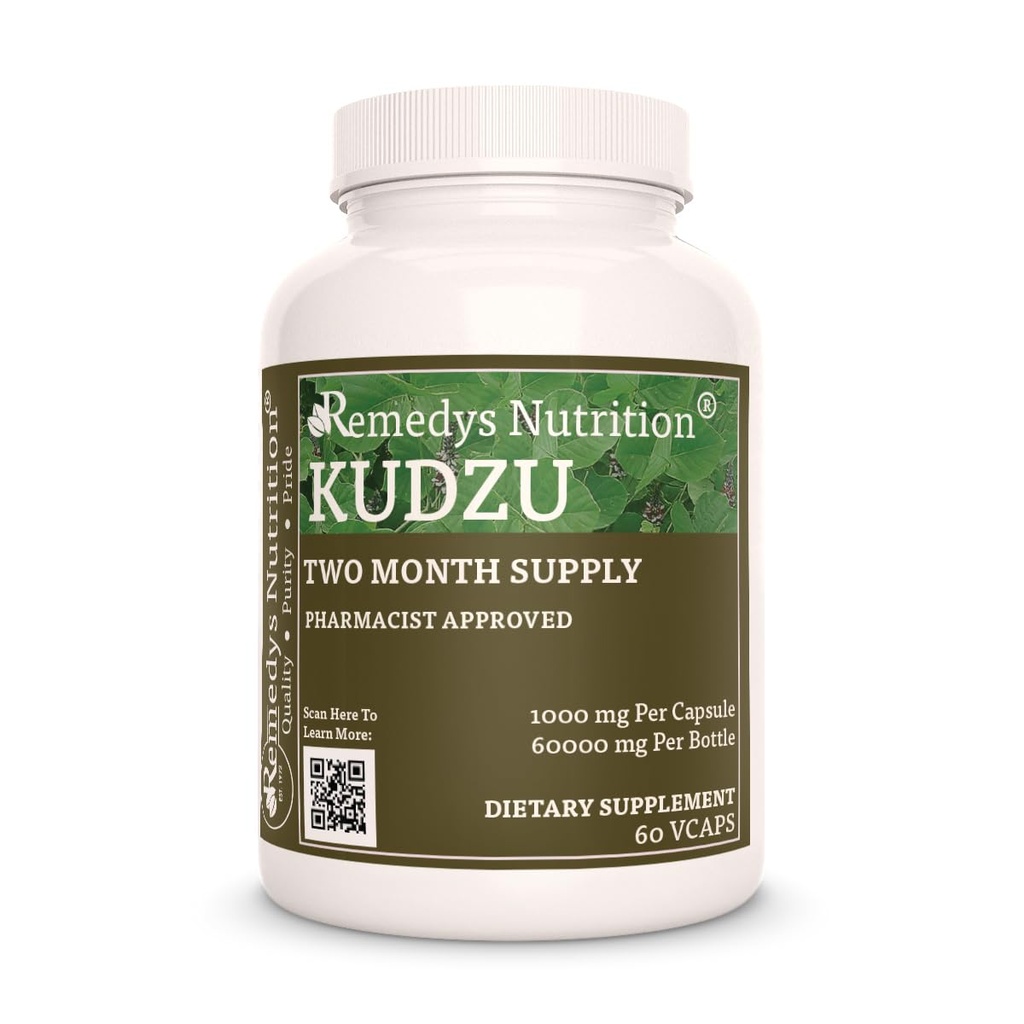 La nutrition de Remedy Kudzu Root, 1000mg, 60 Capsules végétaliennes complément alimentaire à base de plantes