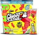 GHOST Packets d'hydratation, Sour Patch Kids Redberry, 24 bâtons, Poudre d'électrolyte - Supplément de mélange de boisson avec magnésium, potassium, calcium, vitamine C - végétalien, sans soja, sucre et gluten