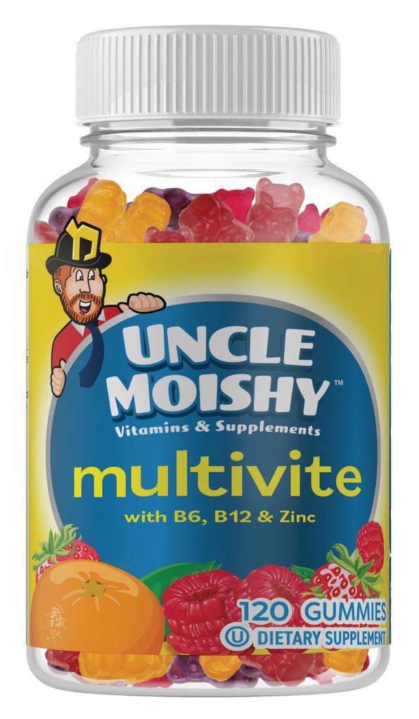 Oncle Moishy Childrens Multi-Vitamine Mineral Jellies avec Choline - 120 Jellies