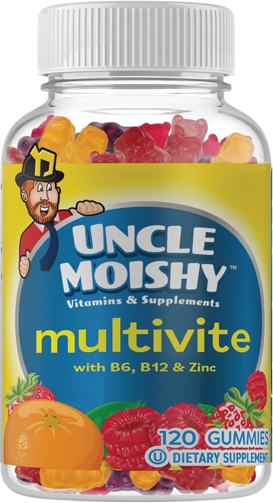 Oncle Moishy Childrens Multi-Vitamine Mineral Jellies avec Choline - 120 Jellies