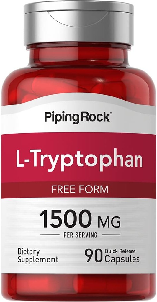 Pipping Rock L-Tryptophane 1500 mg.90 Capsules.