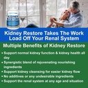 Kidney Cleanse Detox & Repair - Formulated by Kidney Health Expert Living w/Transplant - US Made Kidneys Support Supplement, Detox & Flush - Renal Vitamins 120 Capsules