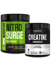 Supplément pré-entraînement NITROSURGE - Pompes intenses (30 portions, pastèque) et poudre monohydratée de créatine pour la croissance musculaire (30 portions, non aromatisées)
