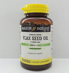 Mason FLAX SEED OIL 1000mg SOFTGELS 100 par bouteille