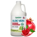 Art pur Aloe Vera Jus - Aromatisé aux grenades - Procédé à froid - Filet intérieur de feuilles fraîches biologiques du Texas - Aide- 64 fl oz