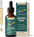 Liposomique liquide NAC Supplément N-acétyl Cysteine gouttes, N acétyl Cysteine 600 mg avec Quercetin & Zinc pour adultes et enfants, soutien du foie et du poumon, antioxydant, immunitaire et santé de la peau, 2 Fl Oz