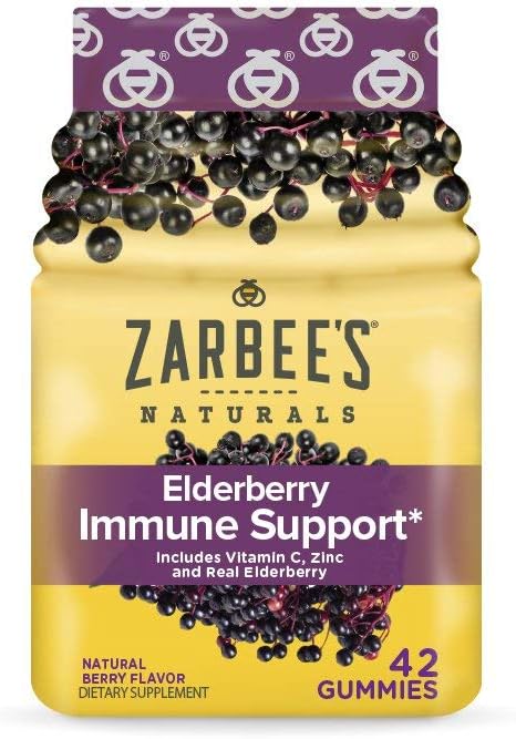 Gummies d'appui pour les baies aînées adultes de Zarbee, Berry 42ct