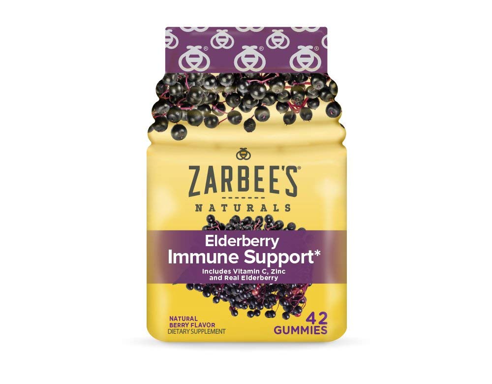 Gummies d'appui pour les baies aînées adultes de Zarbee, Berry 42ct