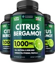 3 Pack Citrus Bergamot Extract 1000mg, Supplement for Heart, Immune System Support, and Healthy Aging - Pure 360 Vegan Capsules