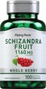 Piping Rock Schizandra Berry Fruit Capsules 1160mg | 100 Count | Non-GMO, Gluten Free Supplement