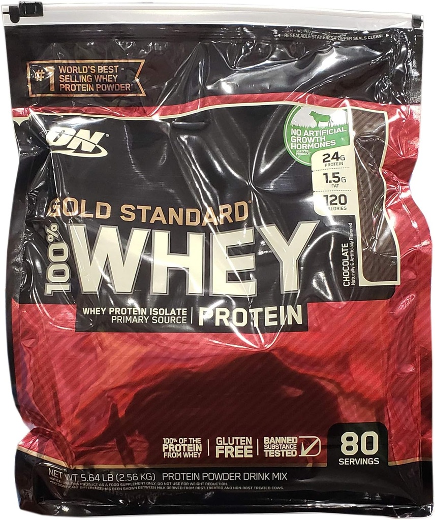 Optimum Nutrition 100 % Whey Chocolate Gold Standrad, 5,64 livre
