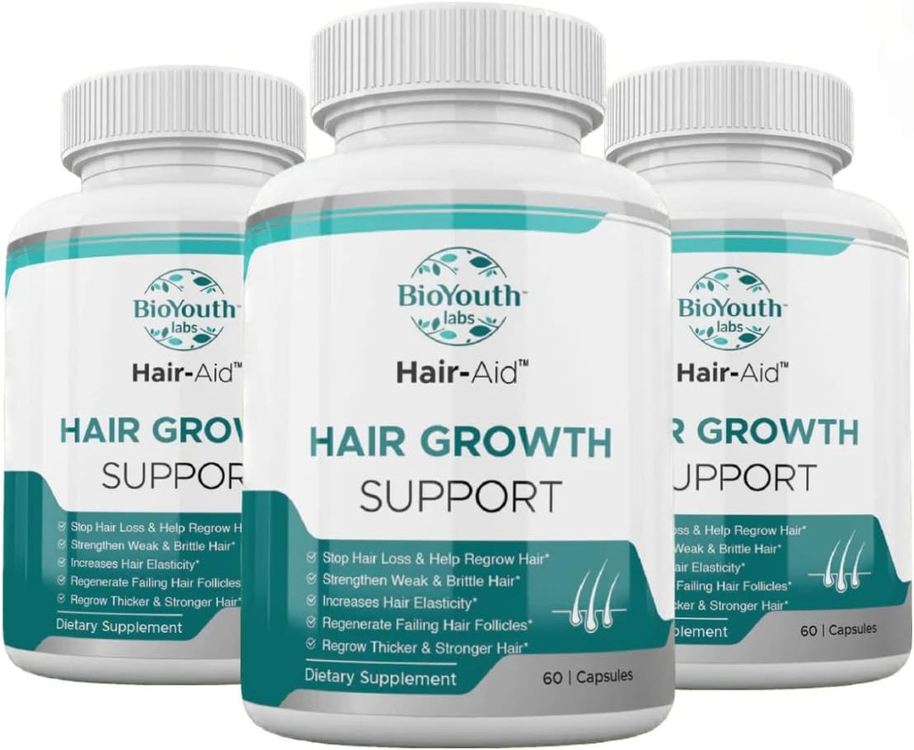Labs Hair Growth Vitamins Supplement for Thicker Hair Growth,180 Capsules - Nutritious Blend of Vitamin E, Raspberry Ketone, Iron & Saw Palmetto to Minimize Hair Loss for Both Women & Men.